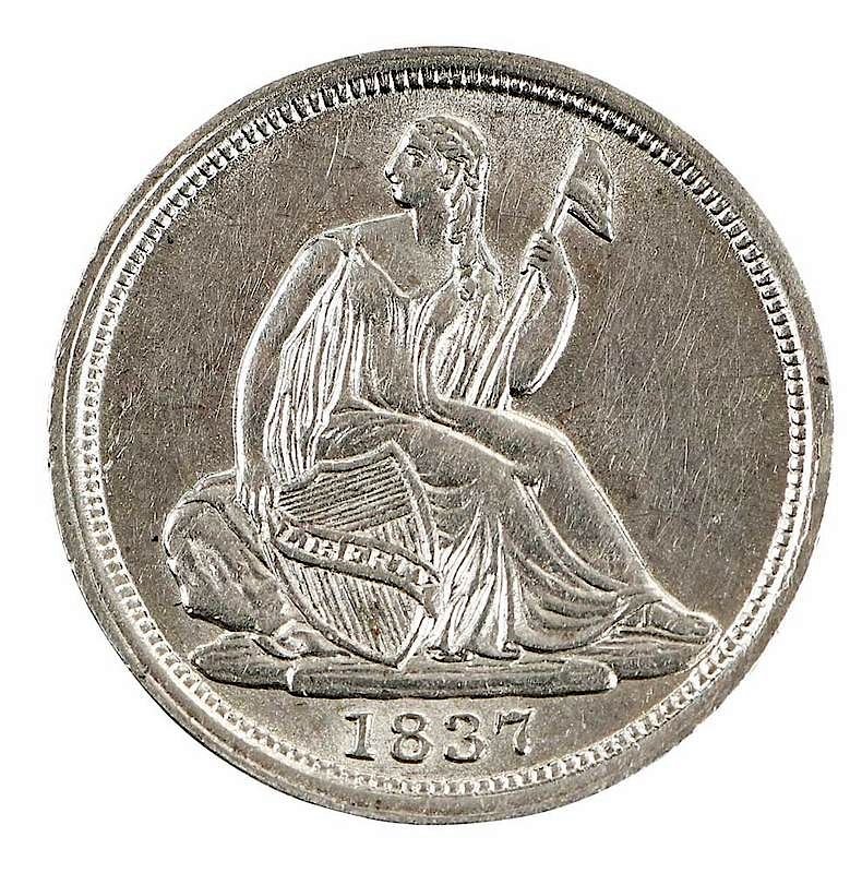 Appraisal: U S Silver Seated Liberty Half Dime first year of