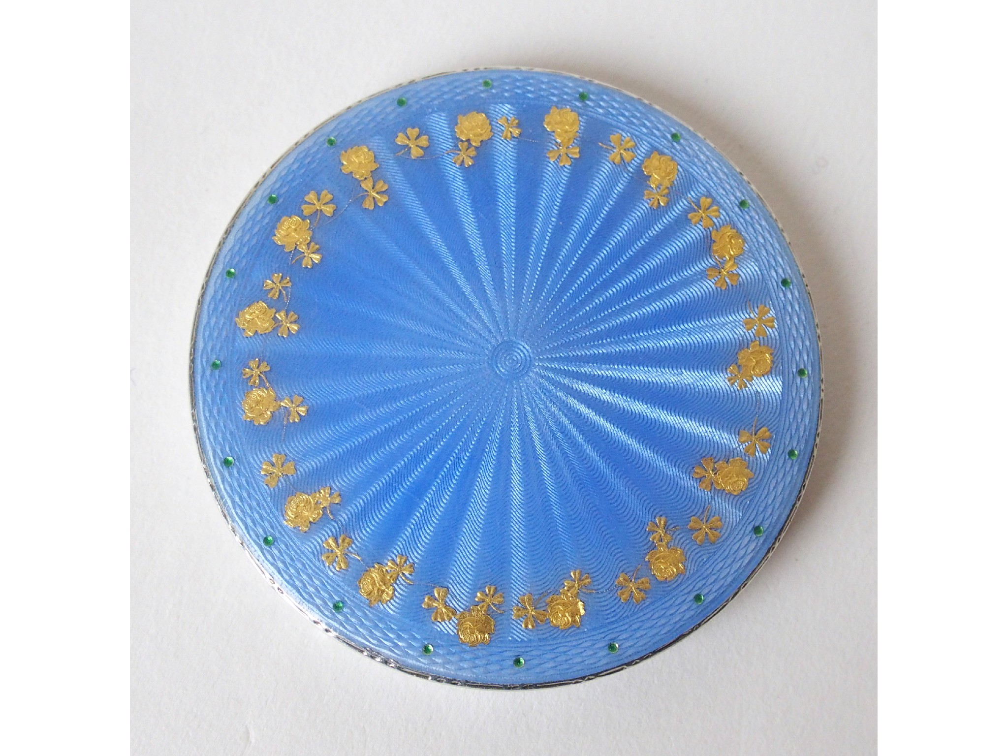 Appraisal: A ladies silver and enamel compact Birmingham