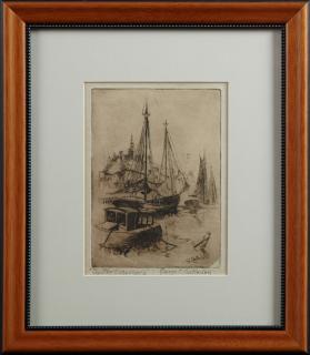 Appraisal: George F Castleden - New Orleans Oyster Schooners th c