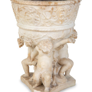 Appraisal: An Italian Carved Marble Firenze Urn Attributed to Ferdinando Andreini