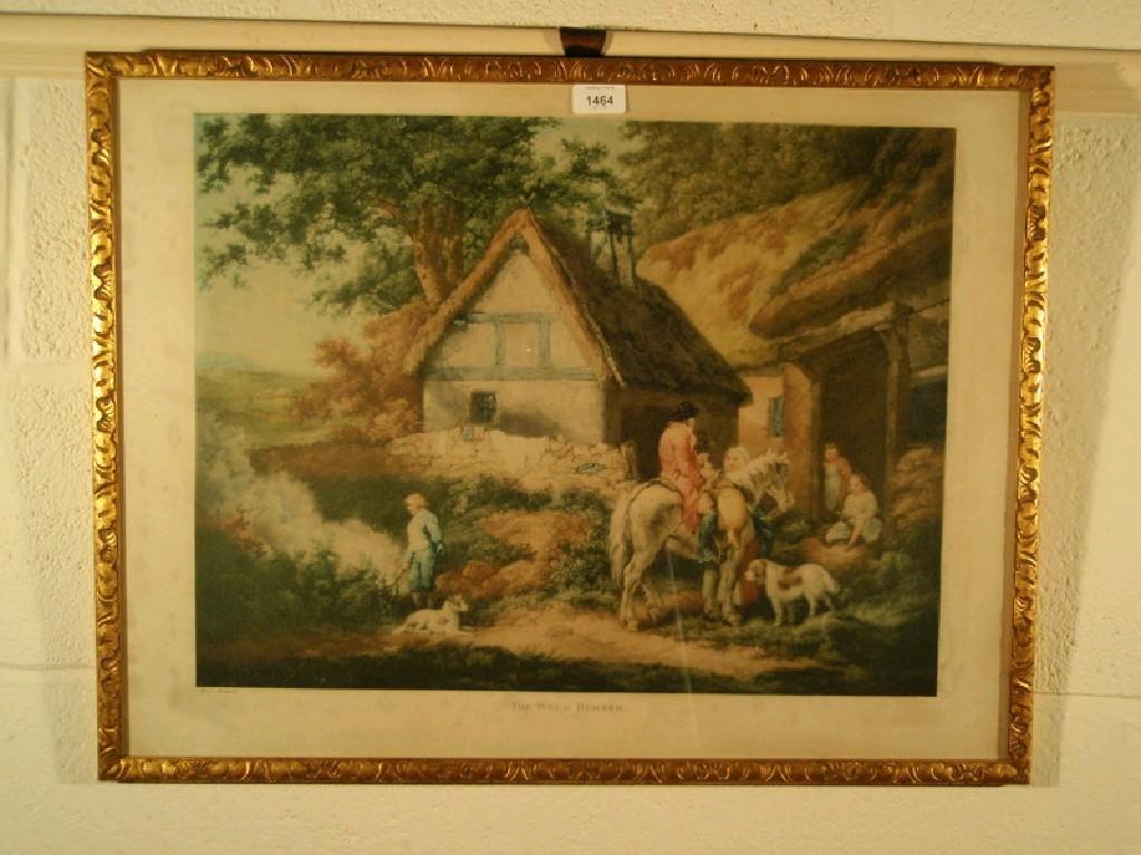 Appraisal: After George Morland Coloured engraved print The Weed Burner cm