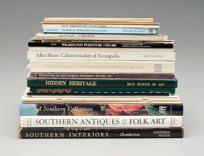 Appraisal: Books catalogues Southern furniture and decorative arts works relating to