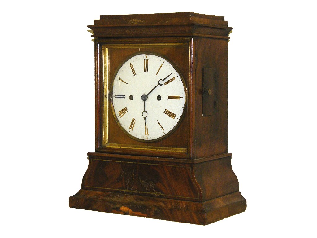 Appraisal: Walnut double fusee Black Forest mantel clock probably by Beha