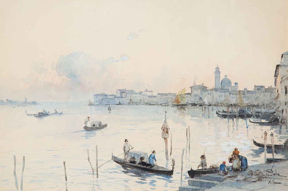 Appraisal: PAOLO SALA ITALIAN - PAOLO SALA ITALIAN - Venetian Gondoliers