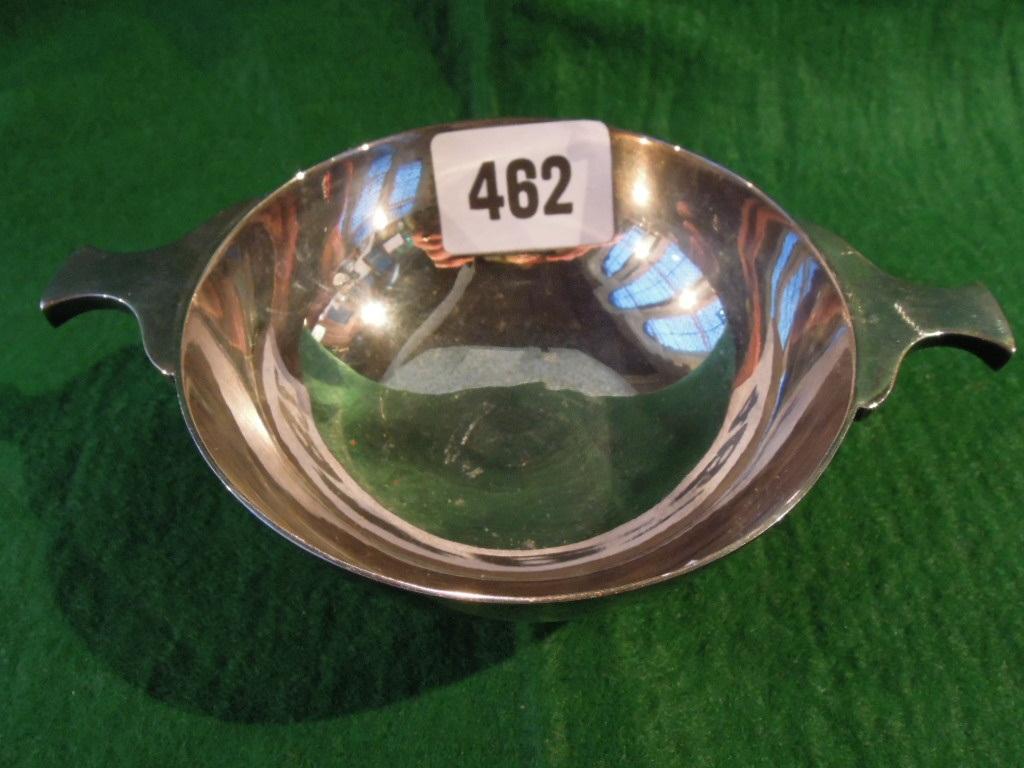 Appraisal: A silver dish with two side handles Edinburgh made by