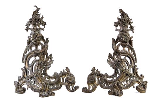 Appraisal: Sale Lot A Pair of Louis XV Style Gilt Bronze