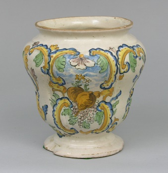 Appraisal: A Portuguese Faience Vase ca th Century A very pretty