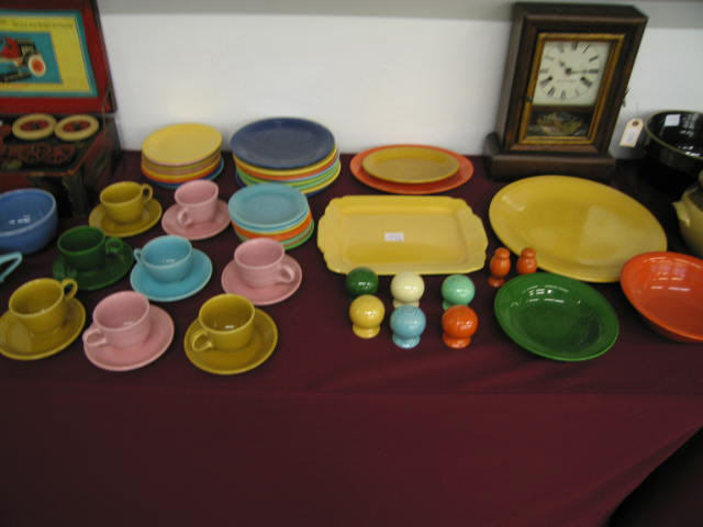 Appraisal: Pc Homer Laughlin Fiesta Dinnerware includes servers various colors a