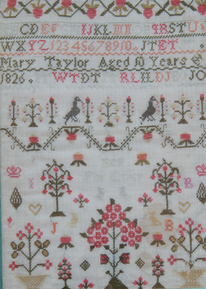 Appraisal: An early thC woolwork sampler by Mary Taylor aged years