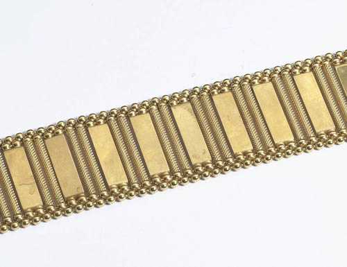 Appraisal: GOLD BRACELET Vienna ca Yellow gold g Decorative bracelet consisting