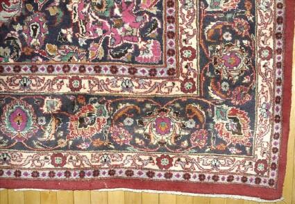 Appraisal: Persian Medallion Carpet with Red-Ground Approx x in