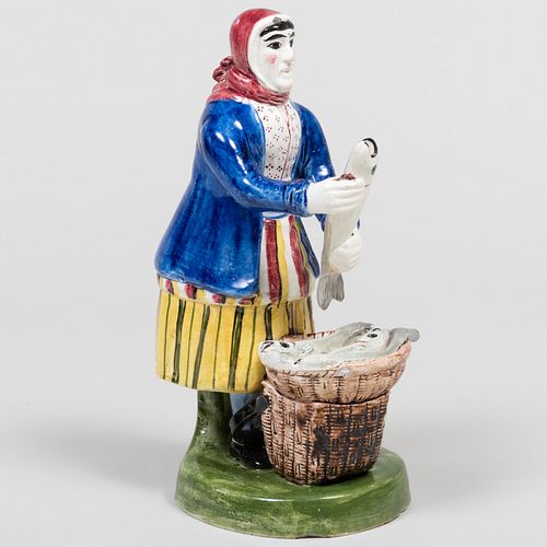 Appraisal: STAFFORDSHIRE FIGURE OF A FISHWIFEUnmarked x x in Property from