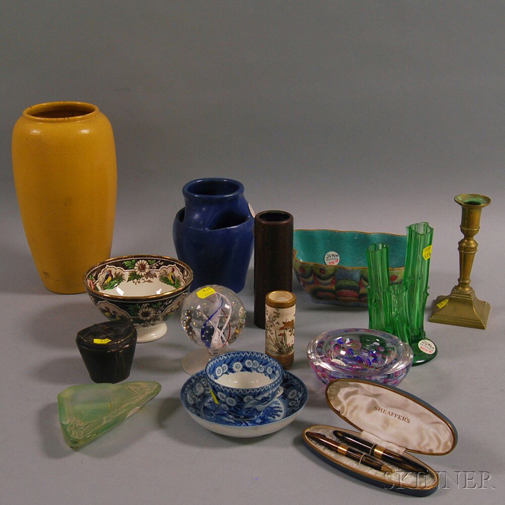 Appraisal: Group of Miscellaneous Pottery and Glass including a French polychrome