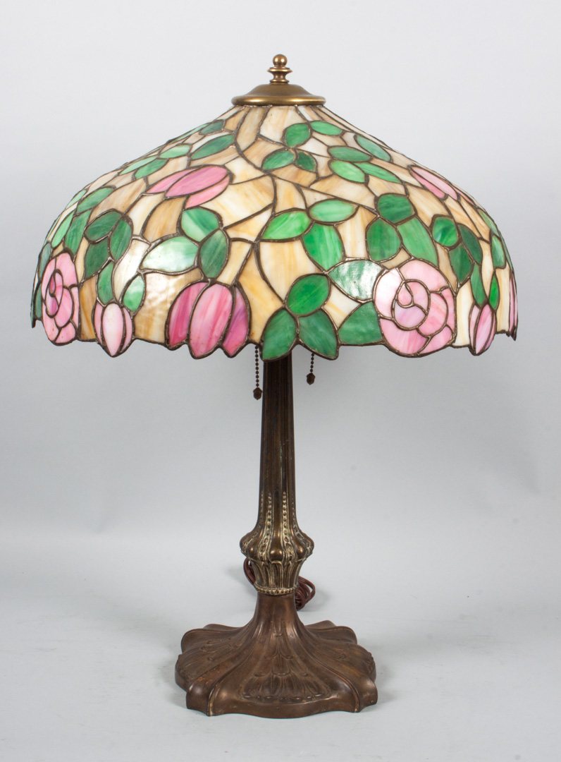 Appraisal: Arts Crafts table lamp in the Tiffany manner early th