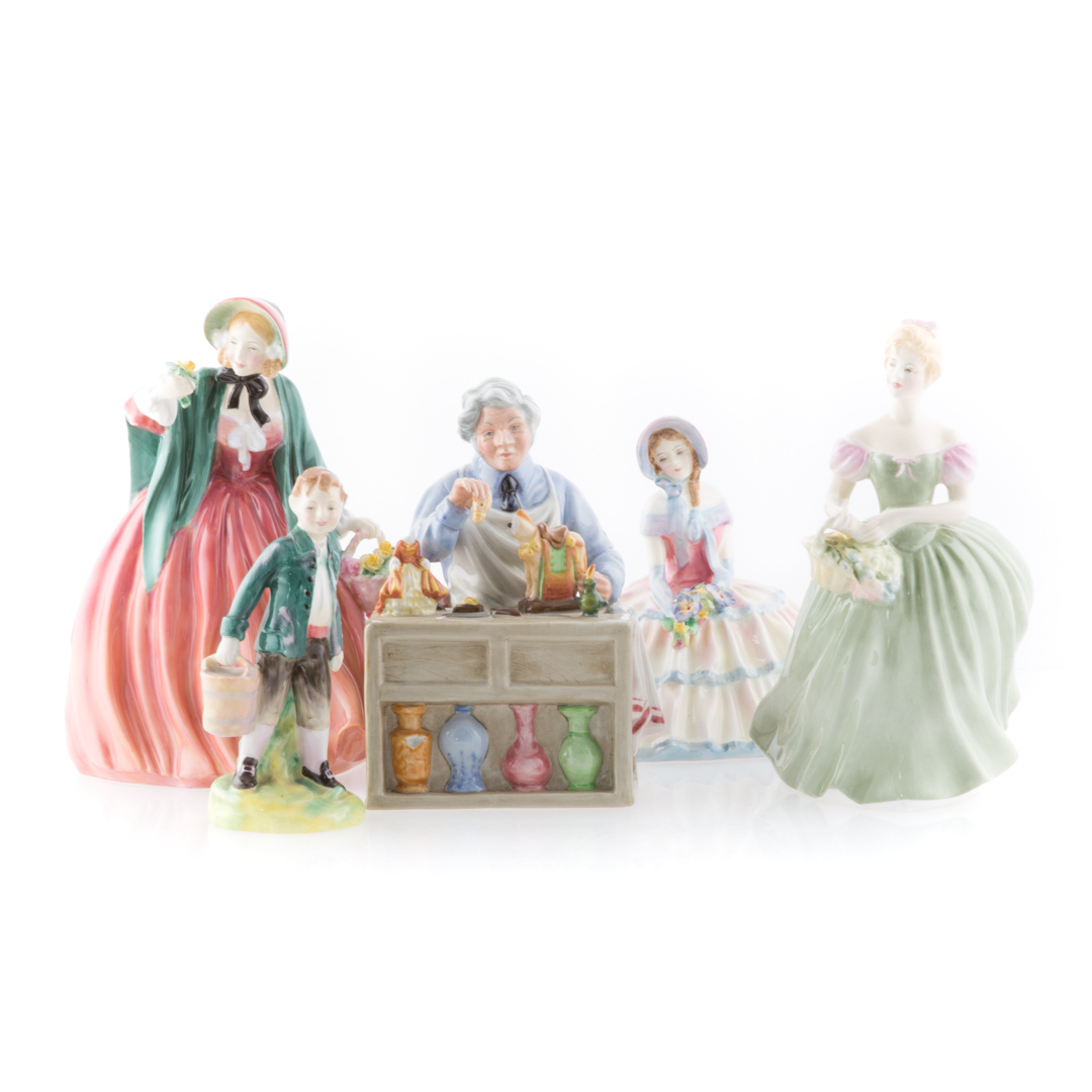 Appraisal: Five Royal Doulton figures Including Clarissa HN Lady Charmain Daydreams