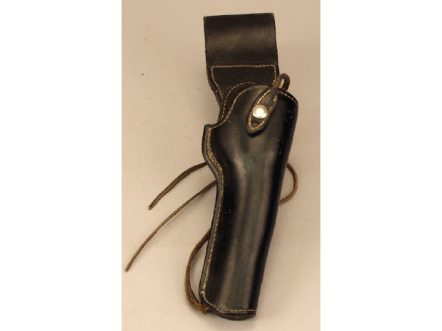 Appraisal: Black leather quick draw swivel holster by noted gun trainer