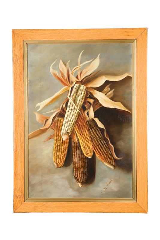 Appraisal: STILL LIFE OF CORN BY E A AMES AMERICAN EARLY