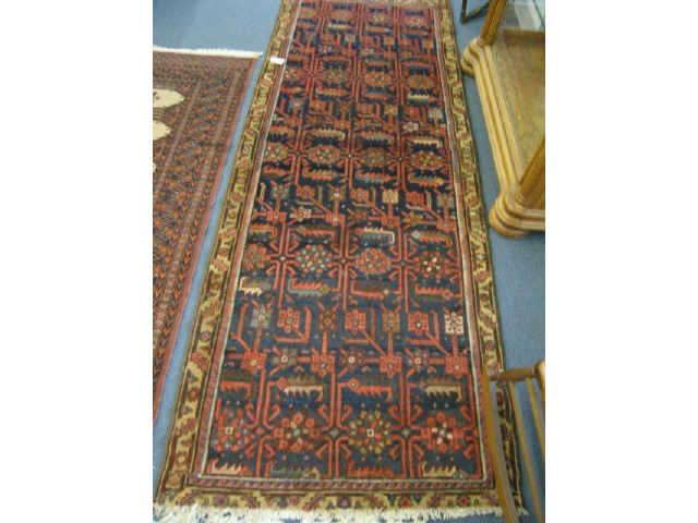 Appraisal: Malayer Persian Handmade Rug stylized floral on deep blue field