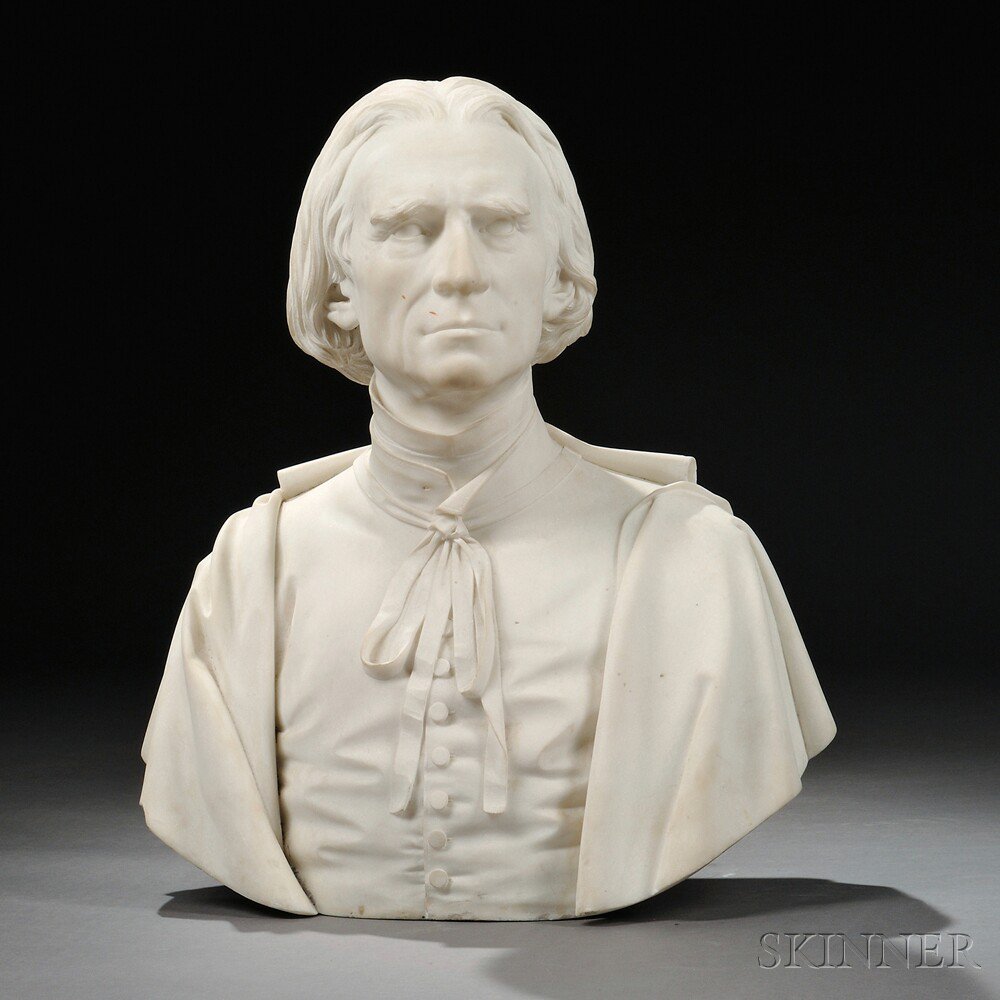 Appraisal: Thomas Ball American - White Marble Bust of a Man