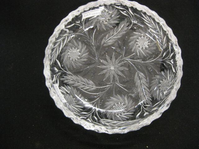 Appraisal: Cut Glass Low Bowl fine floral excellent