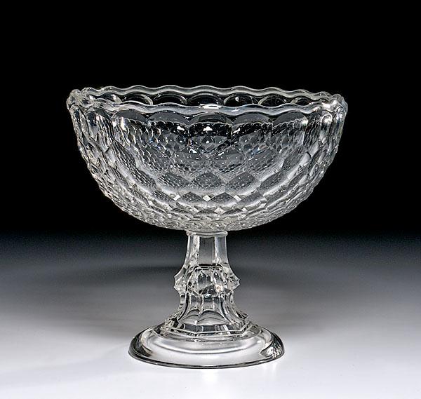 Appraisal: FLINT GLASS CINCINNATI FRUIT COMPOTE American Midwestern or New England