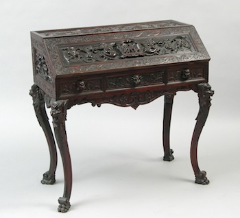 Appraisal: A Highly Carved Italian Rococo Style Lady's Writing Desk Slant