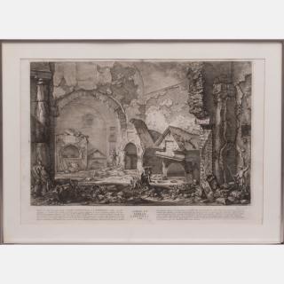 Appraisal: Giovanni Battista Piranesi - Venduta dell'Ingrese della Camera Sepolcrali di