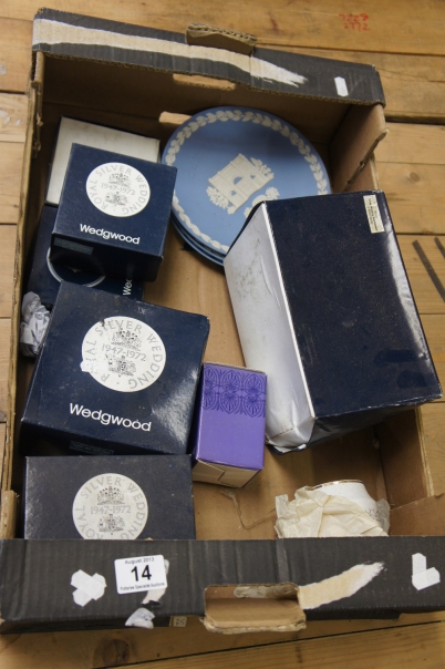 Appraisal: A collection of various Wedgwood Jasperware Commemorative Boxes Silver Wedding