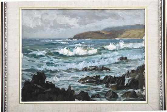 Appraisal: Will Ashton - Coastal Landscape oil on canvas on board