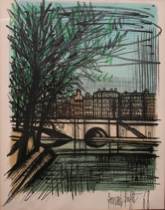 Appraisal: Bernard Buffet French - Abstract Landscape Lithograph by Bernard Buffet