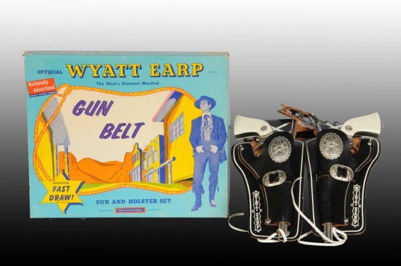 Appraisal: Wyatt Earp Diecast Toy Cap Gun Holster Set Description Includes