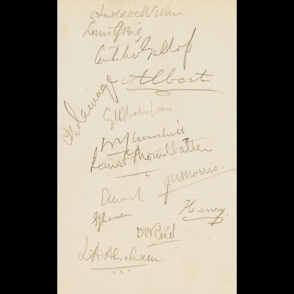 Appraisal: Autograph Note Signed W by Winston Churchill October on Admiralty