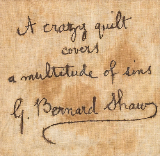 Appraisal: SHAW GEORGE BERNARD Autograph Quotation Signed G Bernard Shaw A