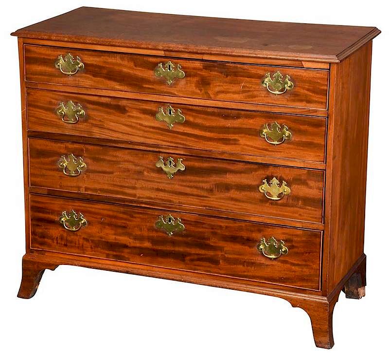 Appraisal: American Federal Mahogany Four Drawer Chest mid-Atlantic States circa -