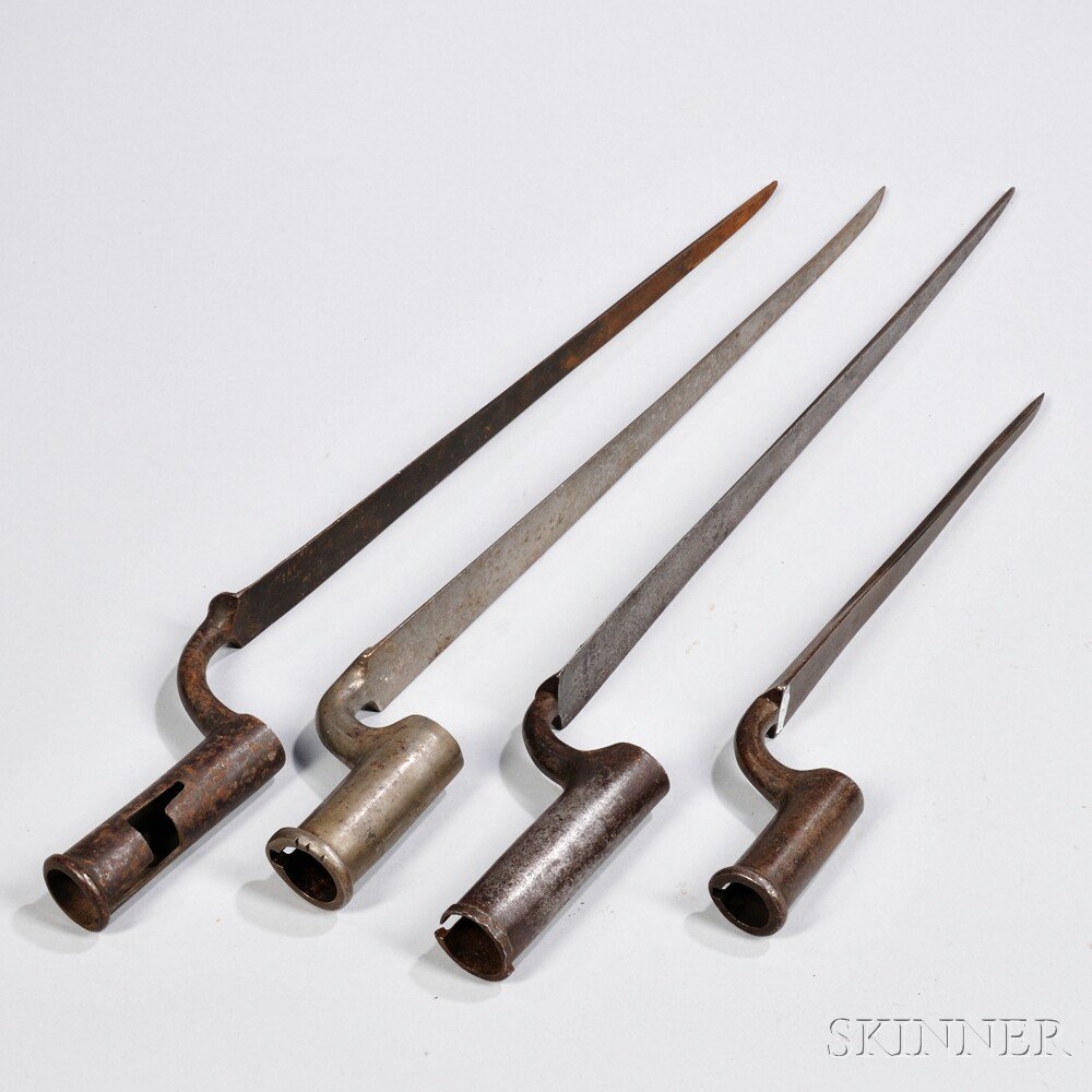 Appraisal: Four British Socket Bayonets c early th century three India