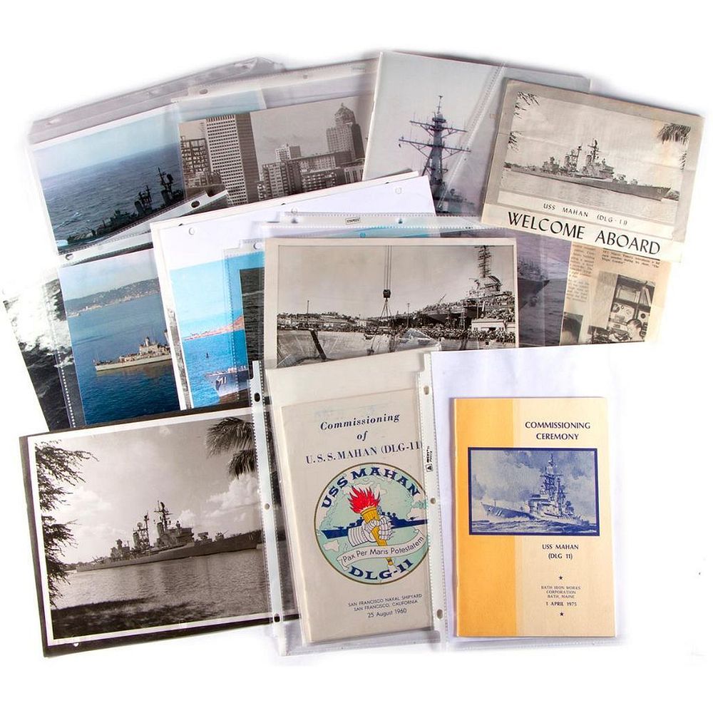 Appraisal: USS Mahan DLG- USS Mahan DLG- Miscellaneous grouping of photographs