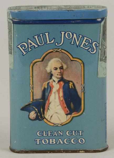 Appraisal: Paul Jones Pocket Tobacco Tin Description Beautiful example with original