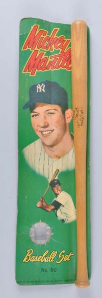 Appraisal: Scarce Mickey Mantle Child's Baseball Set Includes wooden Adirondack Mickey