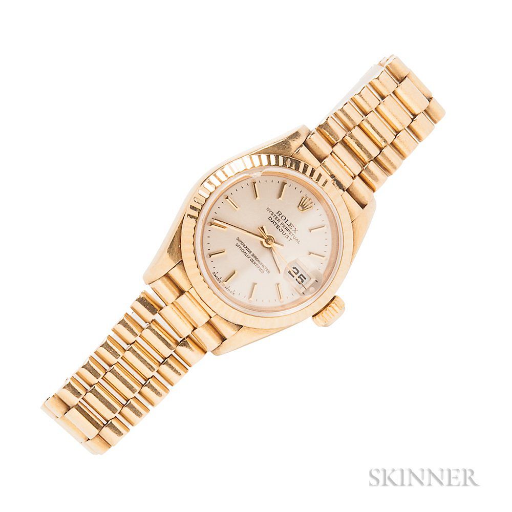 Appraisal: Lady's kt Gold Oyster Perpetual Datejust Wristwatch Rolex Lady's kt