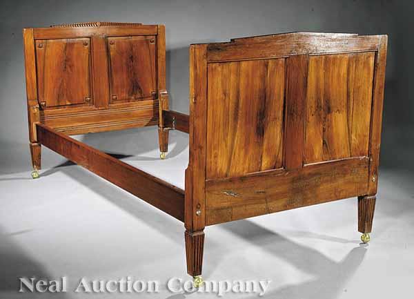 Appraisal: A Pair of Provincial Louis XVI Fruitwood Bedsteads th c