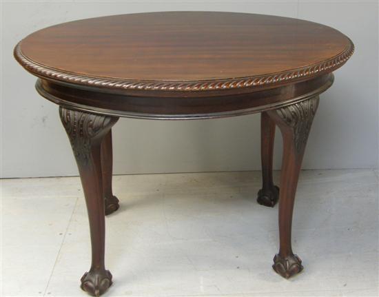 Appraisal: th Century mahogany oval card table the top lifts off