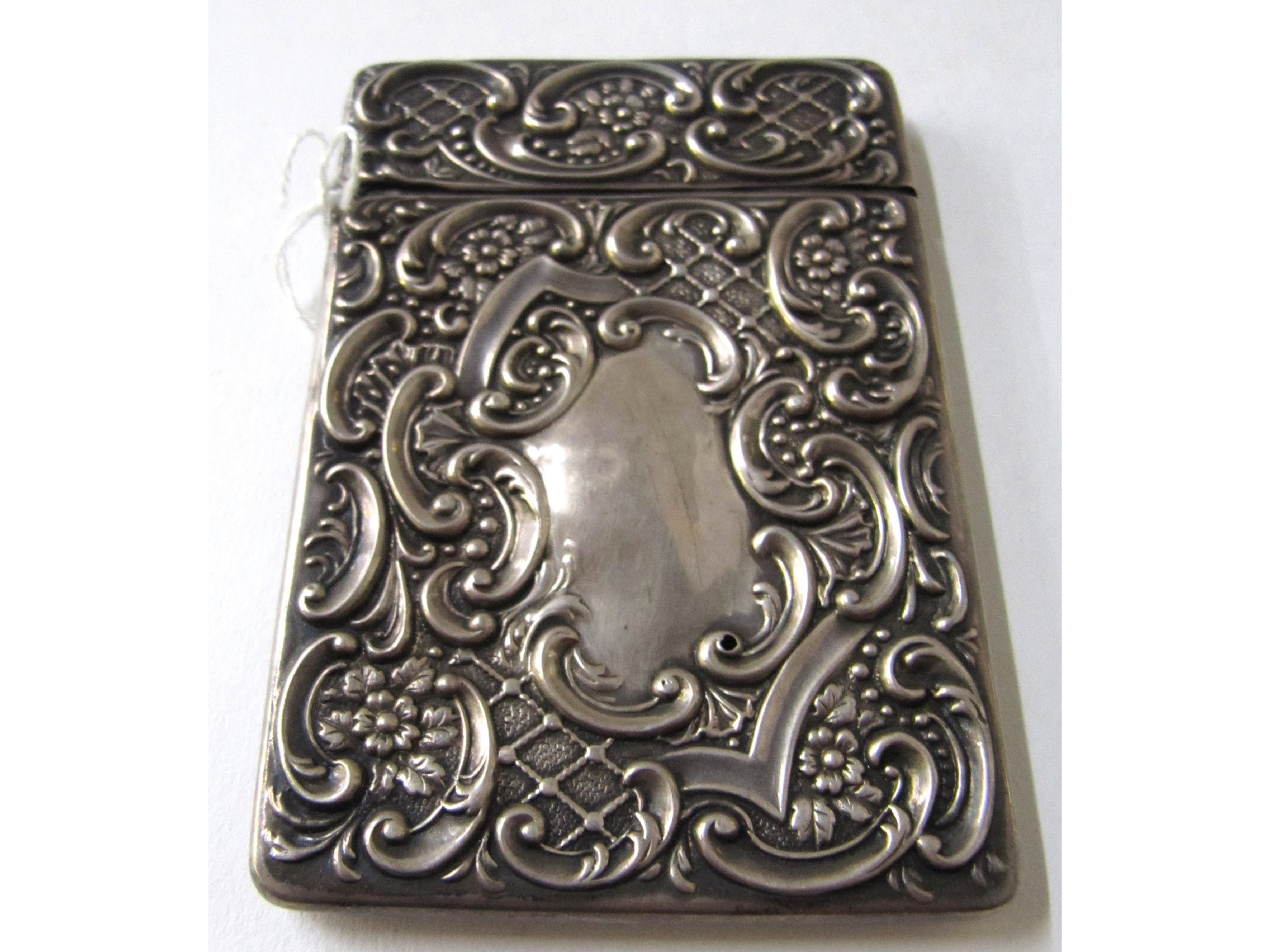 Appraisal: A silver card case Birmingham