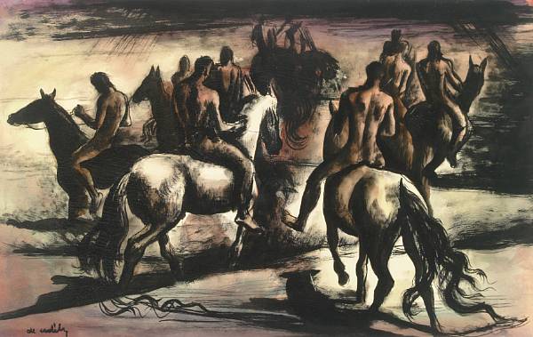 Appraisal: Francis De Erdely Hungarian American - The Horsemen signed 'de