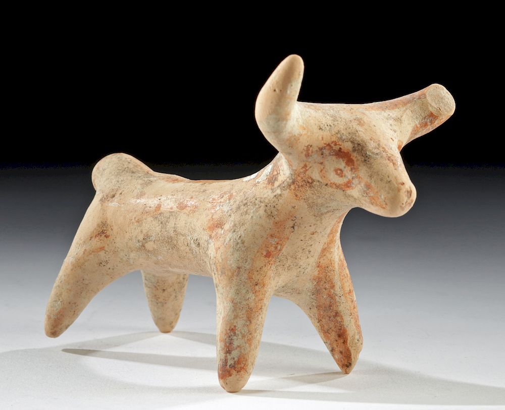 Appraisal: Near-Miniature Indus Valley Terracotta Bull Figure Central Asia Indus Valley