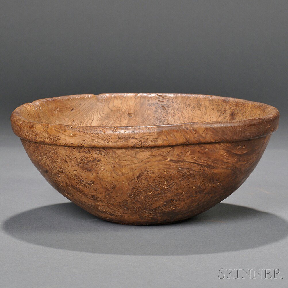 Appraisal: Turned Burl Bowl probably America early th century the deep