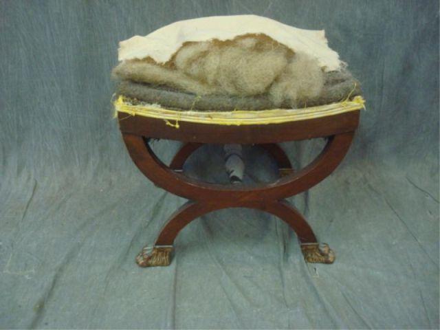 Appraisal: Neoclassical Style Benches Nice quality and decorative Upholstery on small