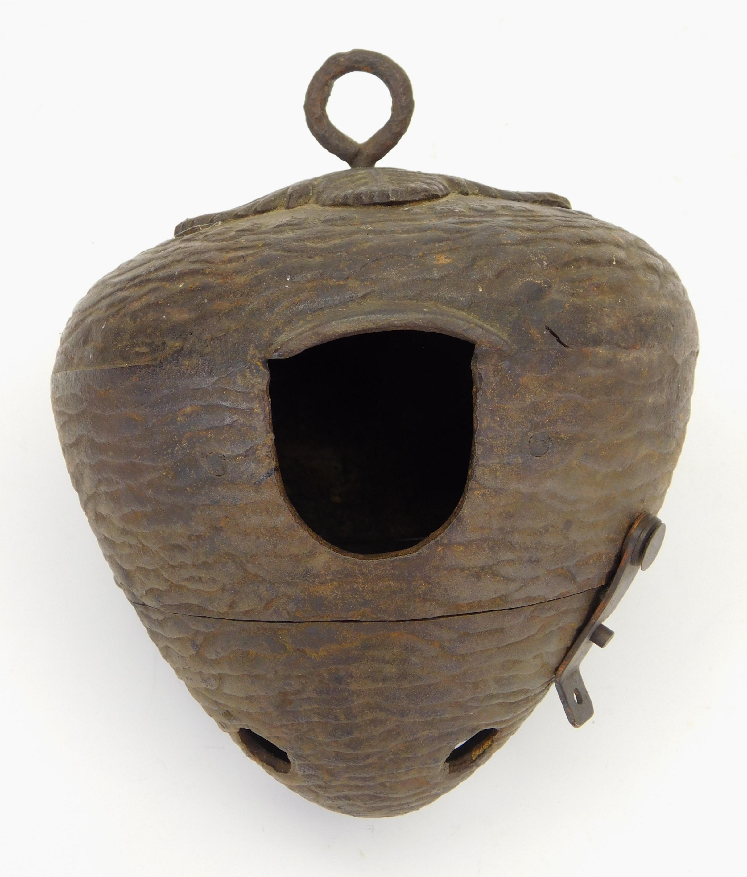 Appraisal: th c cast iron birdhouse in the form of a