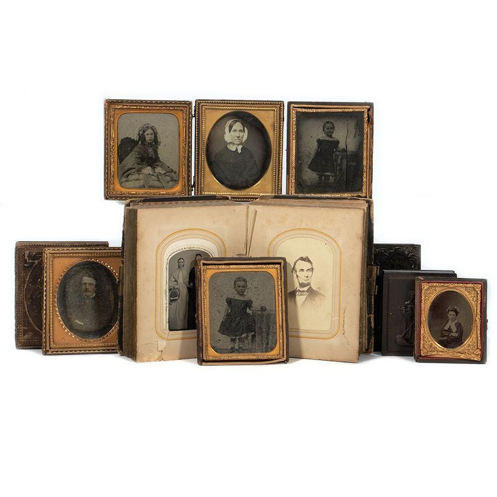 Appraisal: An Album of Ambro and Tintype Images An Album of