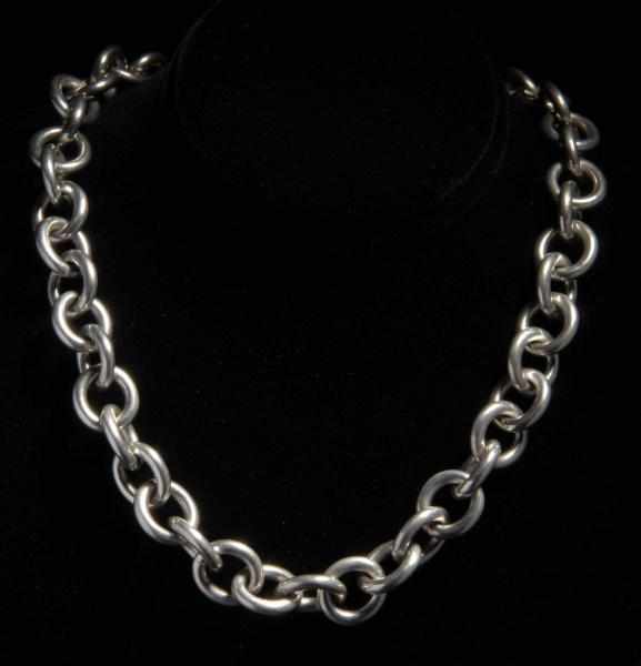 Appraisal: Heavy Sterling Silver Tiffany Necklace Condition Excellent Size L