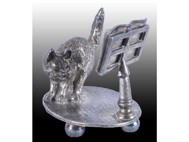 Appraisal: Cat with Sheet Music Figural Napkin Ring Description Cat with